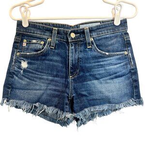 AG Adriano Goldschmied Womens Size 24 The Bryn Ex-Boyfriend Cut-Off Shorts USA
